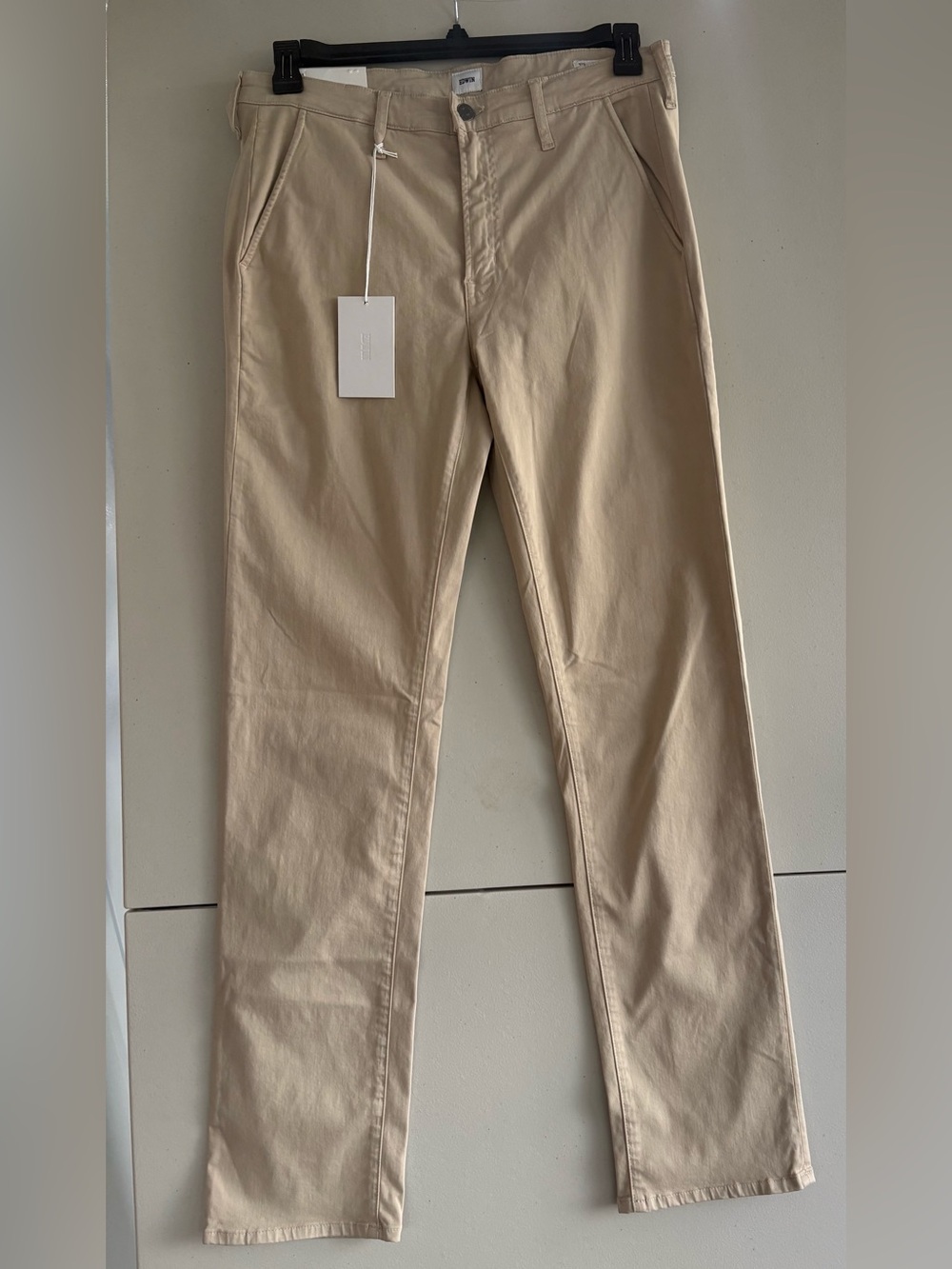 EDWIN USA Otis Chino Pants Tan Beige NWT Size 32 - Made in USA